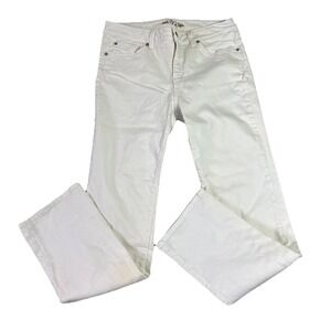 Miracle Body Women's Jeans 12 white Straight Leg Stretch 34x33